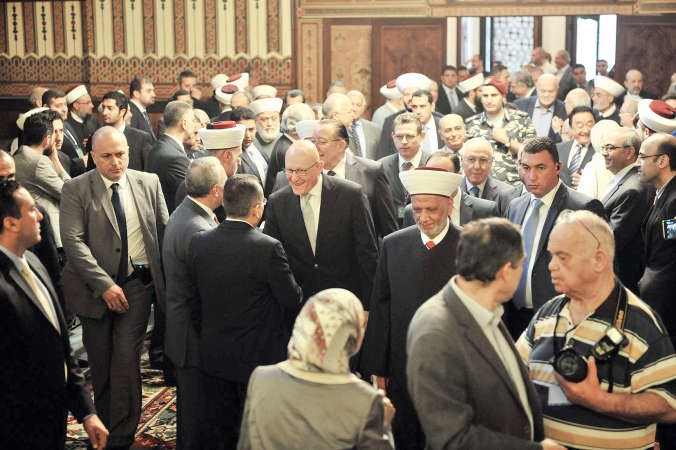 جانب من انتخابات المجلس الشرعي الاسلامي الاعلى في لبنان والمجلس الاداري للاوقاف الاسلامية في بيروت في دار الفتوى محمود الطويل 