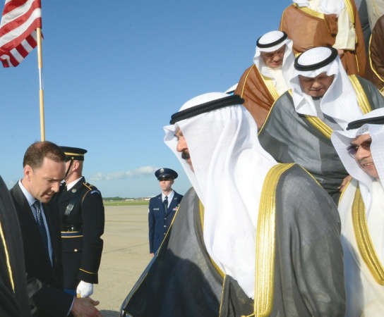 الشيخ محمد الخالد والشيخ خالد الجراح لدى وصولهما﻿