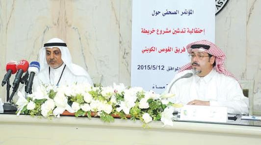 وليد الفاضل وجاسم كمال خلال الحديث عن المشروع﻿