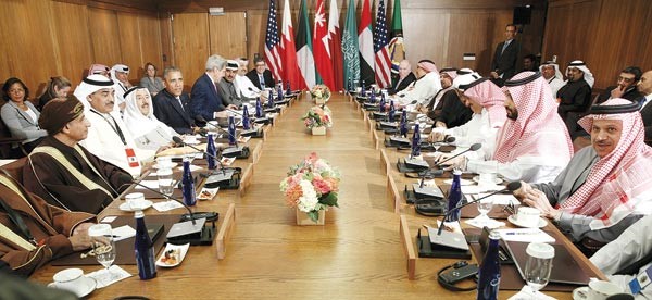 جانب من القمة بحضور صاحب السمو الامير الشيخ صباح الاحمد والرئيس الاميركي باراك اوباما وقادة دول الخليج وممثليهم