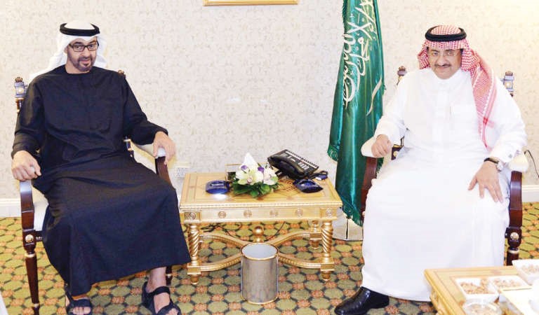  صاحب السمو الملكي الامير محمد بن نايف مستقبلا صاحب السمو الشيخ محمد بن زايد﻿