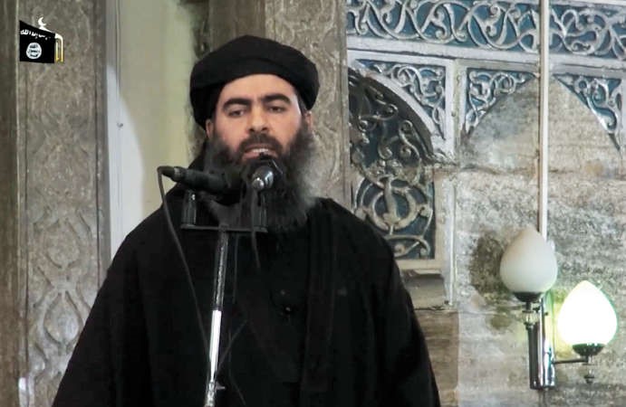 صورة ارشيفية لزعيم تنظيم داعش ابو بكر البغدادي 		افپ﻿