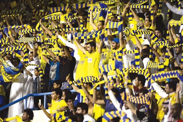 فرحة جمهور النصر بلقب الدوري
