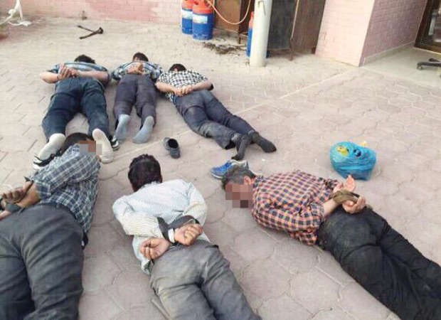 الوافدون الايرانيون في وضع انبطاح قبل احالتهم للتحقيق