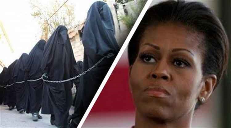 الكاتبة "أم سمية المهاجرة" في مجلة "داعش" عن ميشيل أوباما: لا تستحق ثلث دينار في سوق النخاسة