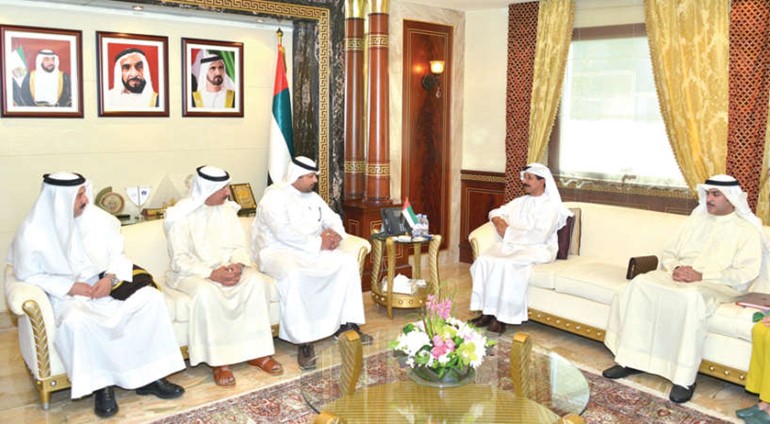 جانب من لقاءات الشيخ يوسف العبدالله والوفد المرافق مع الجانب الاماراتي