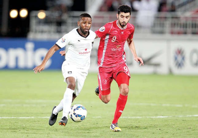 خلفان ابراهيم لاعب السد وقف عاجزا امام دفاع لخويا﻿