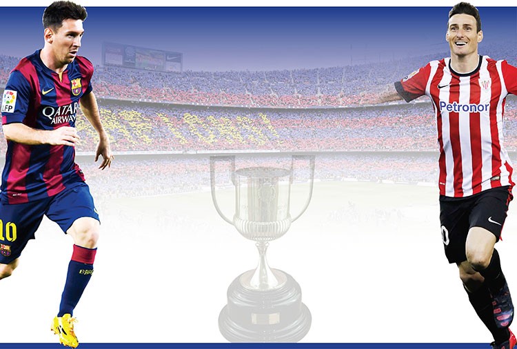 برشلونة لحسم الثنائية أمام بلباو في نهائي كأس إسبانيا اليوم