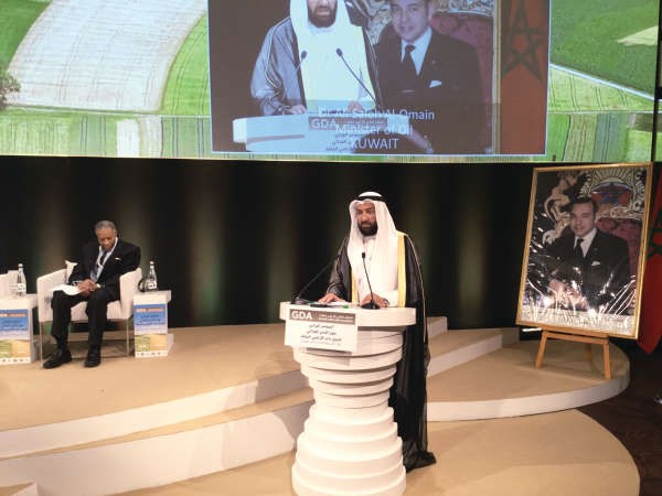 دعلي العمير ملقيا كلمته في المؤتمر الوزاري للتحالف العالمي للاراضي الجافة﻿