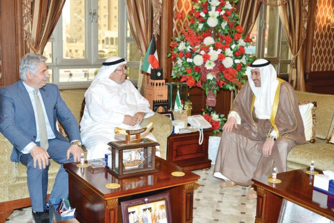 الحمود استقبل السفير القطري ووكيل الأوقاف ووفداً تركياً