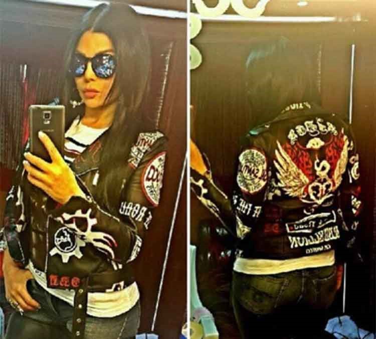 بالصور.. ركوب الدراجة النارية يزيد إطلالة هيفاء وهبي إثارة في دبي