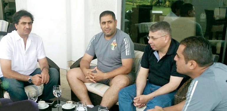 نواف جديد خلال اجتماعه مع الوفد الاردني