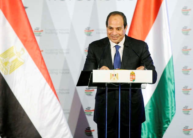 صورة ارشيفية للرئيس المصري عبد الفتاح السيسي وهو يلقي خطابا في مجلس النواب المجري في بودابست يوم الجمعة الماضي اپ