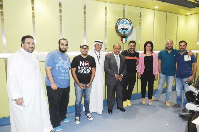 الضيف الكبير الحربان مع طاقم القايلة والزميل مبارك الخالدي﻿
