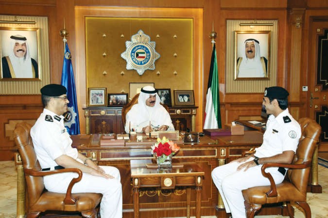 الشيخ محمد الخالد خلال استقباله المكرمين﻿