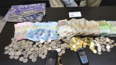 حصيلة التسول المضبوطة مع الاسيوي المخالف﻿