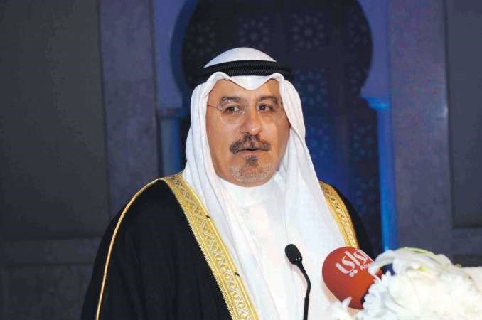 الشيخ دمحمد الصباح متحدثا في الحفل