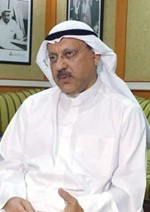 نائب رئيس شركة ميزان القابضة محمد جاسم الوزان ويبدو في الصورة خلفه مؤسس الجيل الاول في مجموعة الوزان المرحوم جاسم الوزان ﻿