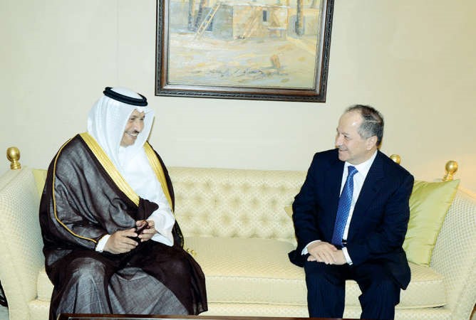 مسعود البارازاني وسمو الشيخ جابر المبارك﻿