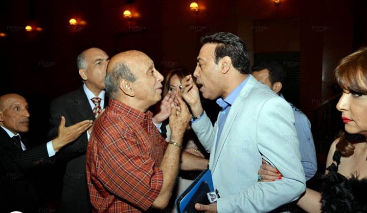 بالصور.. ابنة نجيب الريحاني تغادر حفل تكريم والدها اعتراضا على تصريحات اعلامي مصري