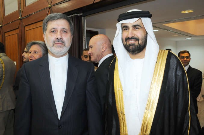 سفيرا الامارات رحمة حسين الزعابي وايران دعلي رضا عنايتي﻿