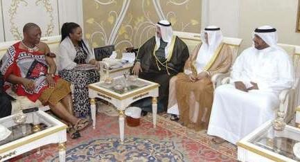 سمو الشيخ ناصر المحمد مستقبلا ديفيد م نكاميفلالا والوفد المرافق﻿