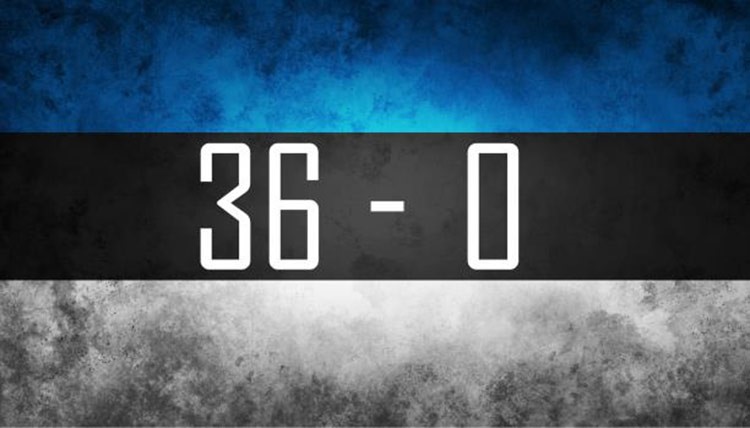(36 – 0)...ثاني أكبر نتيجة تاريخياً صناعة إستونية!