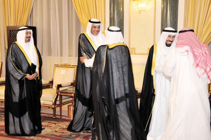الشيخ صباح الخالد والشيخ د محمد الصباح والشيخ علي الجابر يتلقون التهاني