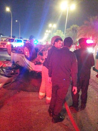 الحادث وقع بين منطقتي النعيم والتيماء وكان بين ثلاث سيارات﻿