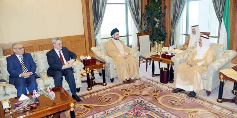 صاحب السمو الامير مستقبلا عمار الحكيم بحضور السفير العراقي د محمد حسين بحر العلوم