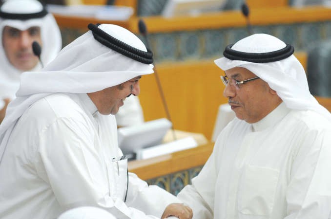 نائب رئيس الوزراء ووزير الدفاع الشيخ خالد الجراح وماجد موسى