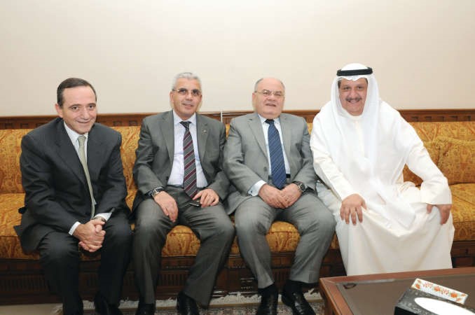 الكندري مع سفراء لبنان وفلسطين والاردن﻿