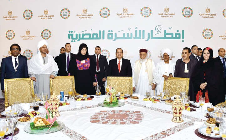 الرئيس المصري عبدالفتاح السيسي خلال حفل الافطار امس الاول