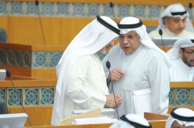 الشيخ خالد الجراح مع صالح عاشور
