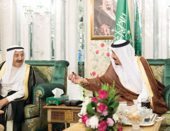 خادم الحرمين الشريفين يقدم تمرة الى صاحب السمو الامير