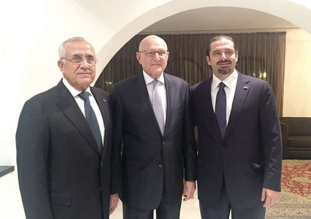 الرئيس سعد الحريري يلتقي بدارته في جدة رئيس مجلس الوزراء تمام سلام والرئيس ميشال سليمان﻿
