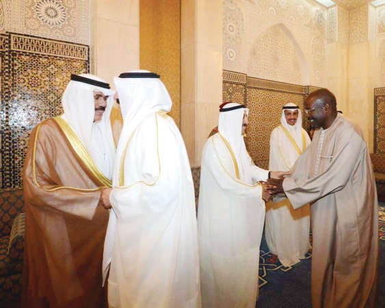 صاحب السمو الامير وسمو ولي العهد يتلقيان التهاني﻿