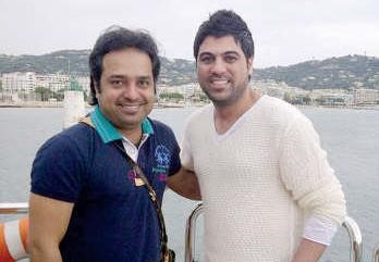وليد الشامي وراشد الماجد اثناء تصوير الاغنية