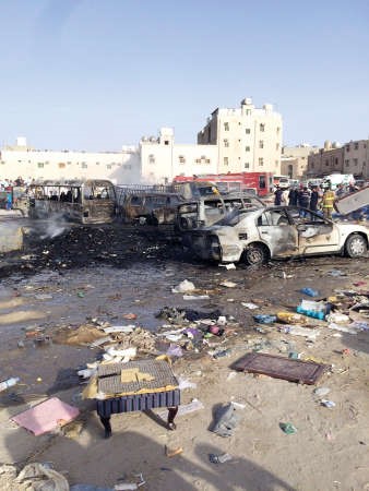 حريق الجليب تسبب في اتلاف 7 مركبات