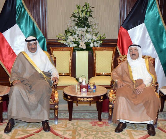 صاحب السمو الامير الشيخ صباح الاحمد مستقبلا الشيخ صباح الخالد ﻿