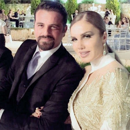 نيكول وزوجها في الحفل