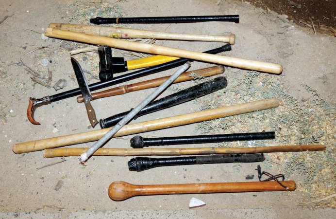 ادوات حادة حصيلة حملة جمع السلاح