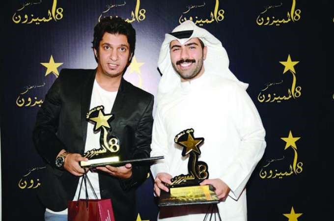 عبدالله مال الله وعلي شويطر في حفل مهرجان المميزون﻿
