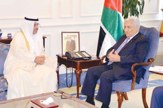 دعبدالله النسور خلال استقباله الخرينج