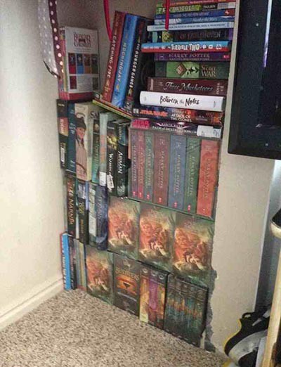 بالصور.. طفل عمره 12 عاما يحصل على مئات الكتب من حول العالم مجانا