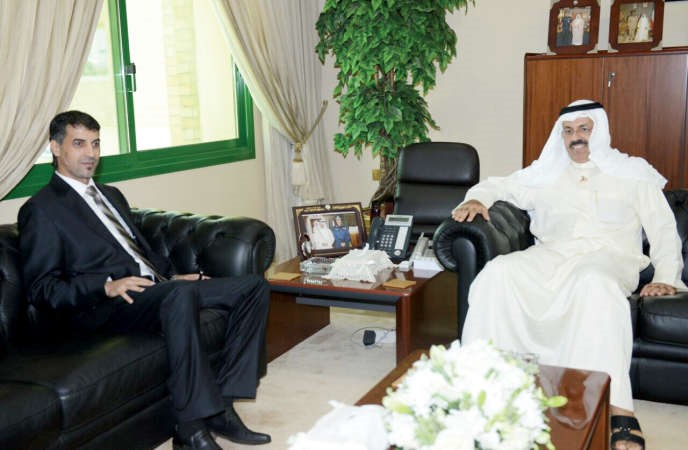 الشيخ احمد النواف مستقبلا عبدالعالي انو المرتضى﻿