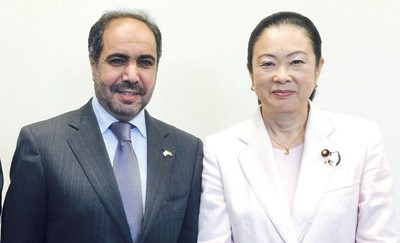 السفير عبدالرحمن العتيبي وشيناكو تسوتشيا﻿