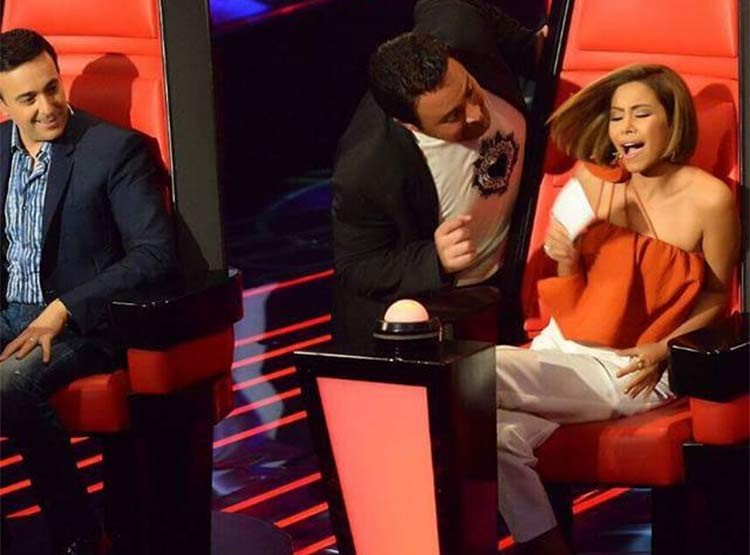 صورة: عاصي الحلاني يرعب شيرين فى كواليس "The Voice"