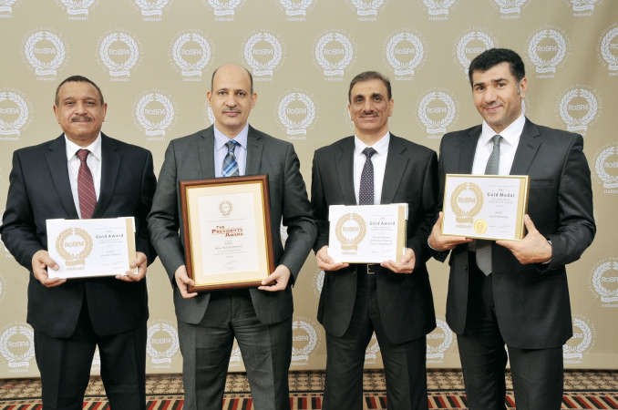 وفد البترول الوطنية اثناء حفل جوائز روسبا