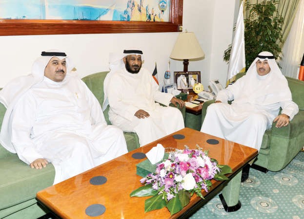الشيخ فواز الخالد مستقبلا سعد الخراز وداود الخالدي 